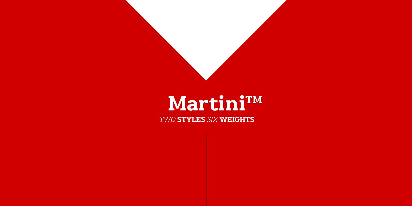 Beispiel einer Martini-Schriftart